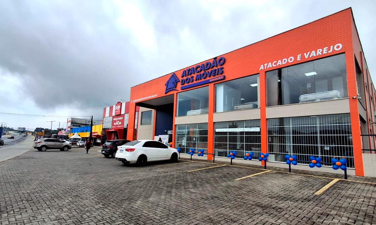 Fachada da loja Atacadão dos Móveis Araquari